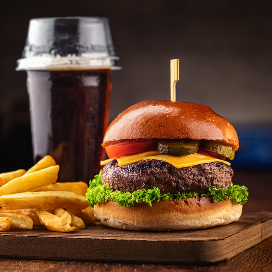 A Cheeky Cow Burger Meal Deal (Burger, large fries and drink) - worth up to £12.95